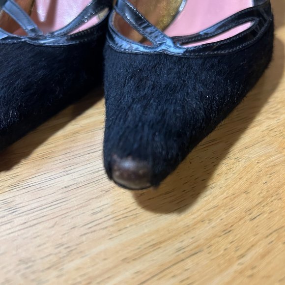 Womens D&G Dolce & Gabbana Black Pointy Leather Slingbacks 38.5 US/8.5 * - Picture 15 of 16